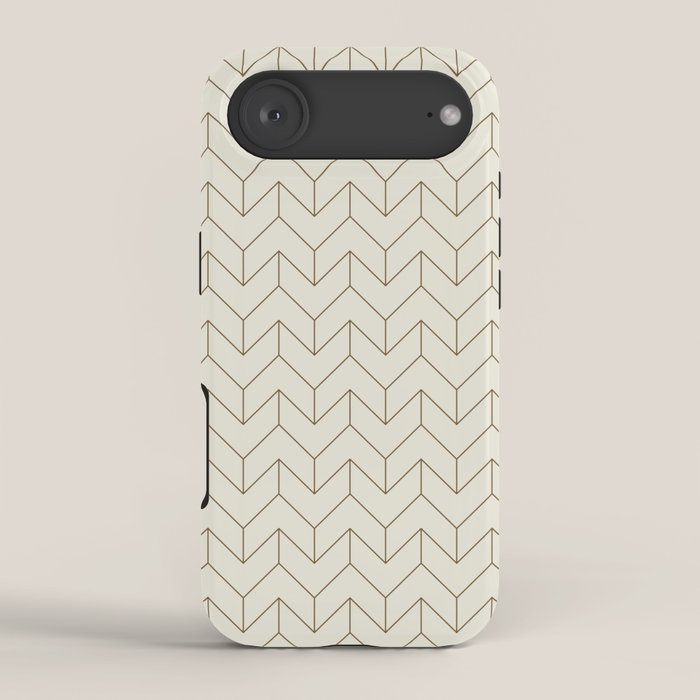 Simple Linear Geometry in Cream iPhone Case Gallery Image 2