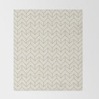 Simple Linear Geometry in Cream Throw Blanket Gallery Image 2