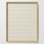 Simple Linear Geometry in Cream Serving Tray Gallery Image 1