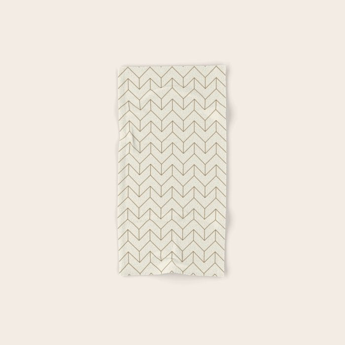 Simple Linear Geometry in Cream Bath Towel Gallery Image 1