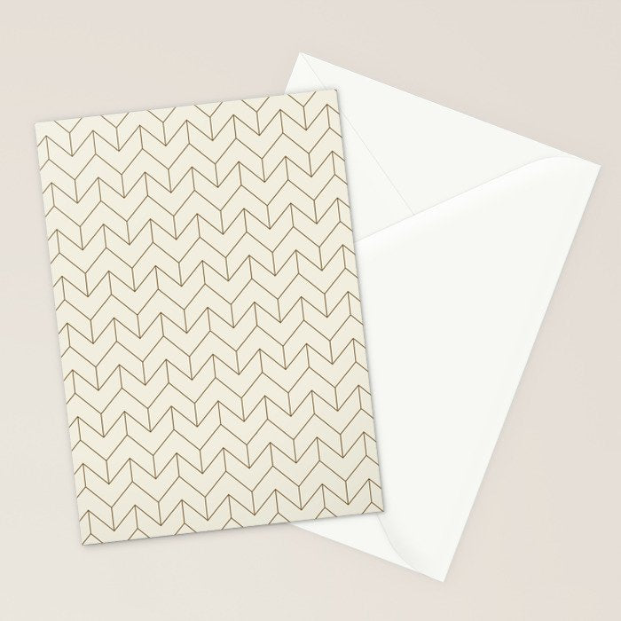 Simple Linear Geometry in Cream Stationery Card Gallery Image 2