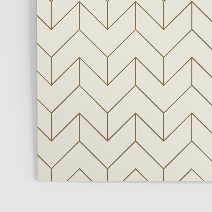 Simple Linear Geometry in Cream Poster Gallery Image 3