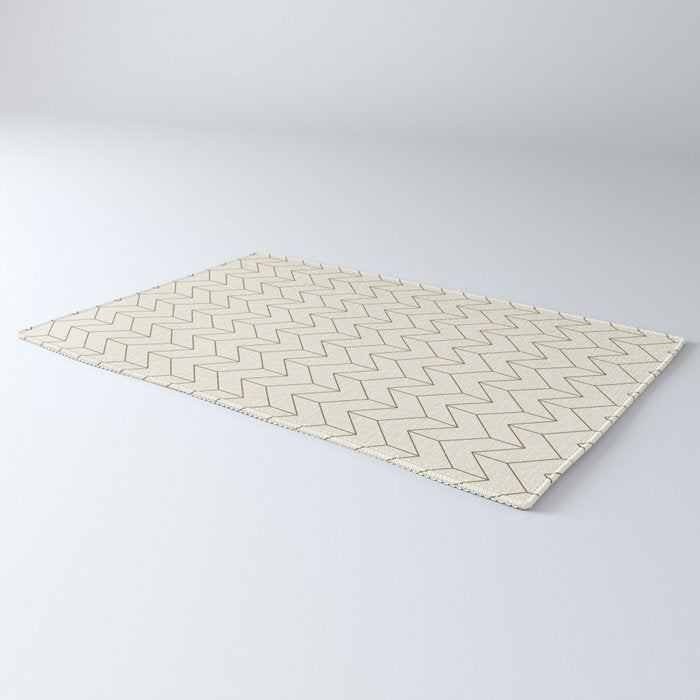 Simple Linear Geometry in Cream Rug Gallery Image 3