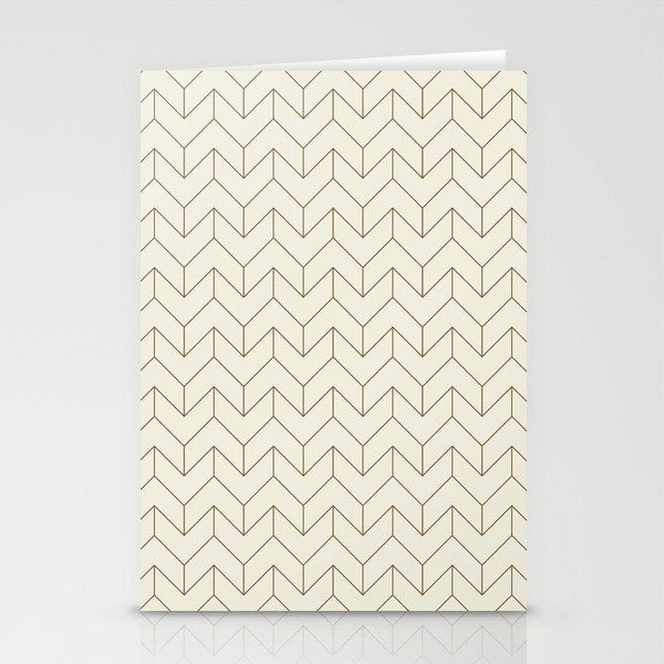 Simple Linear Geometry in Cream Stationery Card Gallery Image 2