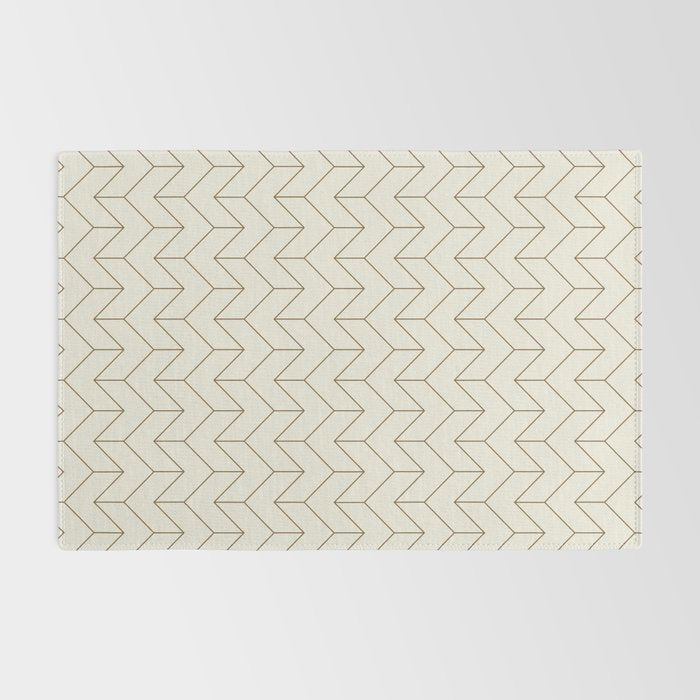 Simple Linear Geometry in Cream Rug Gallery Image 2