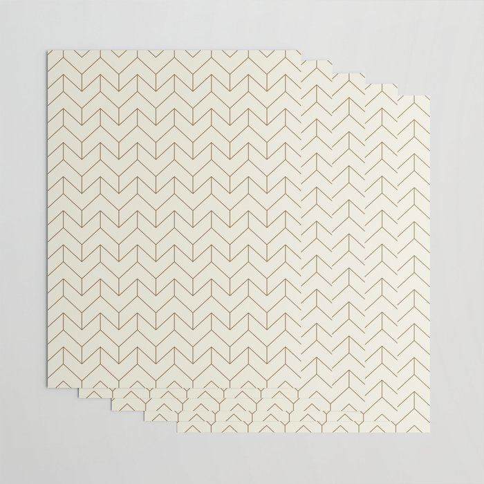 Simple Linear Geometry in Cream Wrapping Paper Gallery Image 3