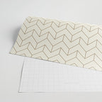 Simple Linear Geometry in Cream Wrapping Paper Gallery Image 2