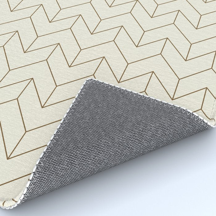 Simple Linear Geometry in Cream Rug Gallery Image 4