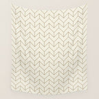 Simple Linear Geometry in Cream Wall Tapestry Gallery Image 4