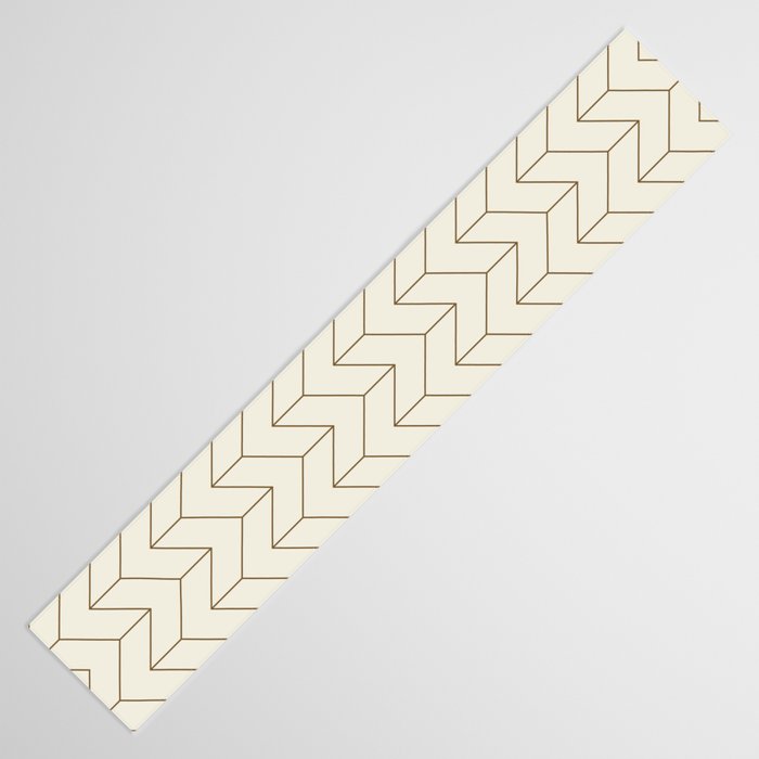 Simple Linear Geometry in Cream Table Runner Gallery Image 3