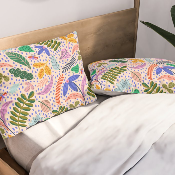 Colorful Plants  Pillow Sham Gallery Image 2