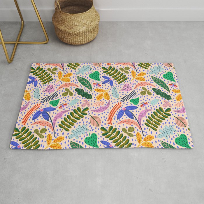 Colorful Plants  Rug Gallery Image 1