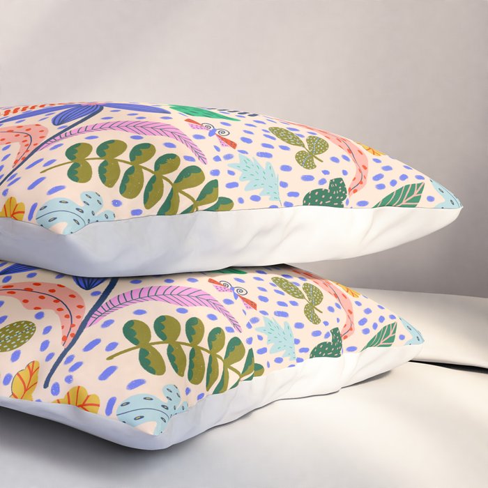 Colorful Plants  Pillow Sham Gallery Image 3