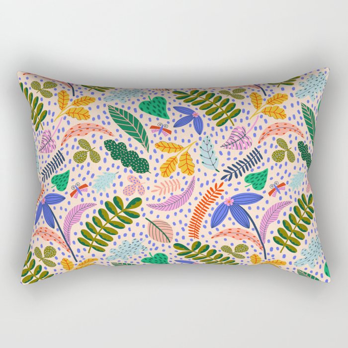 Colorful Plants  Rectangular Pillow Gallery Image 1