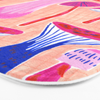 Red and Pink Mushrooms  Bath Mat Gallery Image 3