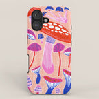 Red and Pink Mushrooms  iPhone Case Gallery Image 1