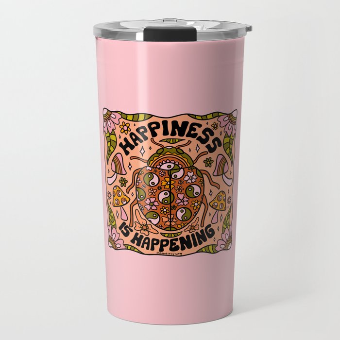 Happiness is Happening Travel Mug Gallery Image 1