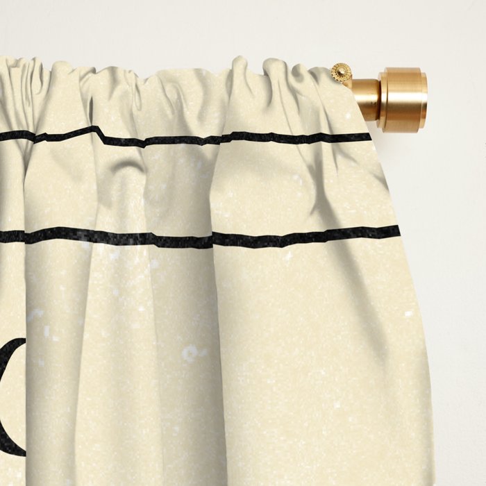 Mystic Moon & Stars: The Beige Edition Window Curtain Gallery Image 2