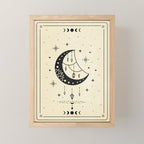 Mystic Moon & Stars: The Beige Edition Mini Art Print Gallery Image 1