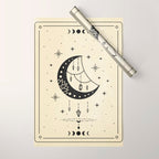 Mystic Moon & Stars: The Beige Edition Wrapping Paper Gallery Image 1
