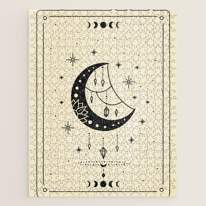 Mystic Moon & Stars: The Beige Edition Jigsaw Puzzle Gallery Image 1
