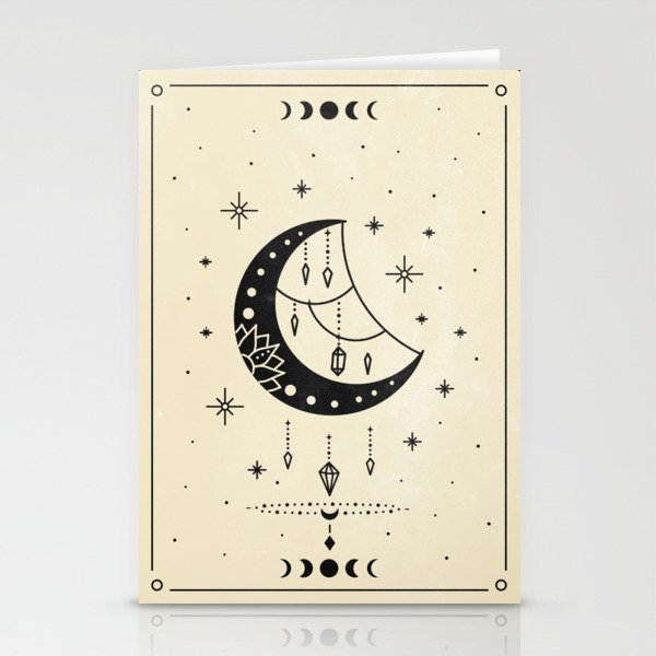 Mystic Moon & Stars: The Beige Edition Stationery Card Gallery Image 2