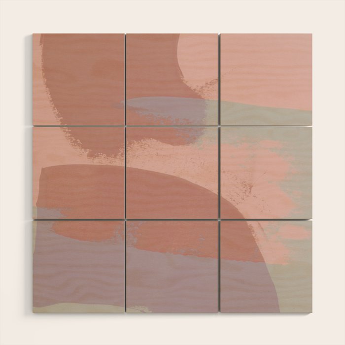 layered shapes Wood Wall Art Gallery Image 1