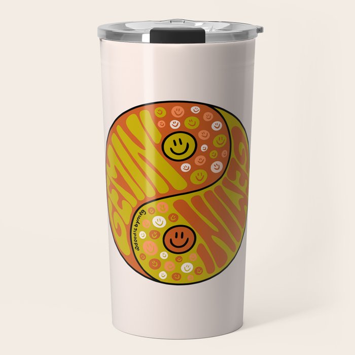 Gemini Yin Yang Travel Mug Gallery Image 1