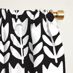 Tulip - Black & White  Window Curtain Gallery Image 2
