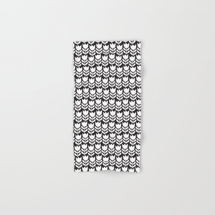 Tulip - Black & White  Bath Towel Gallery Image 1