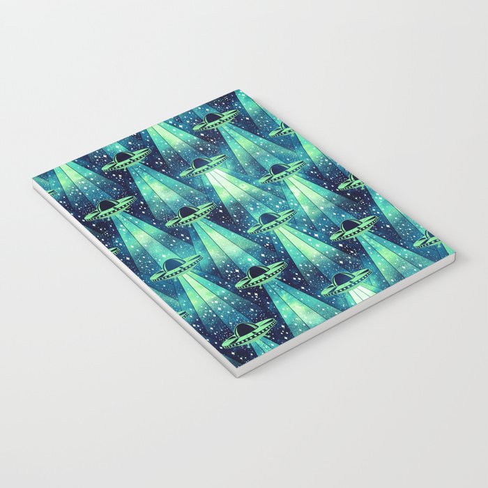 Cosmic UFO - Galactic Green Notebook Gallery Image 3