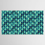 Cosmic UFO - Galactic Green Tablecloth Gallery Image 2