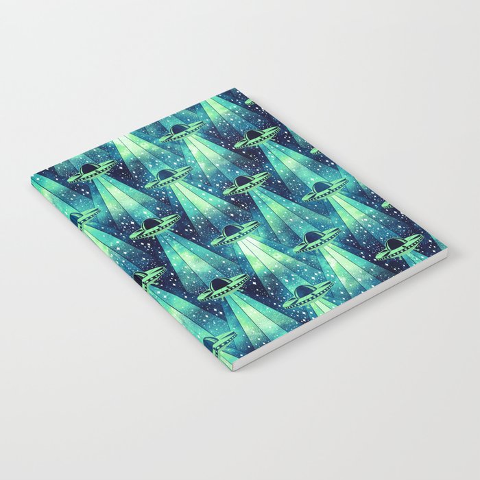 Cosmic UFO - Galactic Green Notebook Gallery Image 1