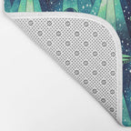 Cosmic UFO - Galactic Green Bath Mat Gallery Image 2