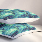 Cosmic UFO - Galactic Green Pillow Sham Gallery Image 3