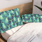Cosmic UFO - Galactic Green Pillow Sham Gallery Image 2
