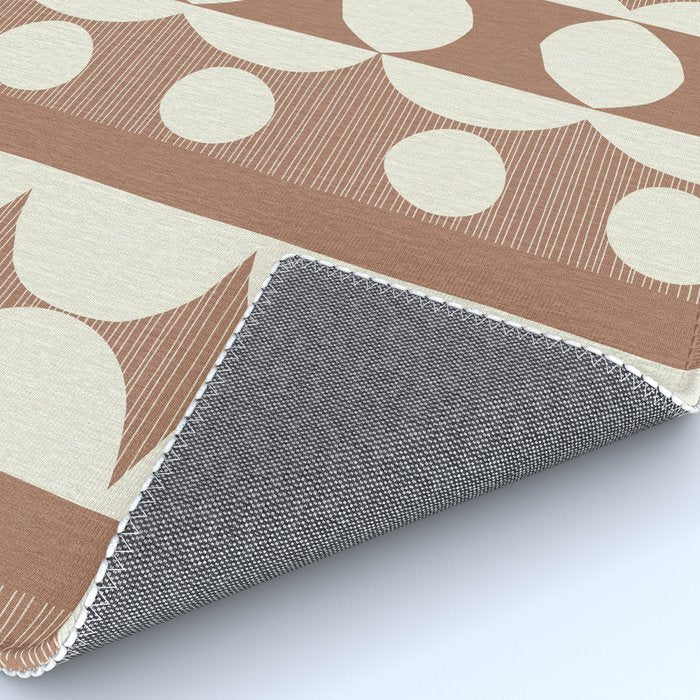 Geometric Repeats 1 Inspired by PANTONE 17 1230 Mocha Mousse Rug Gallery Image 4