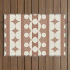 Geometric Repeats 1 Inspired by PANTONE 17 1230 Mocha Mousse Outdoor Rug Gallery Image 1