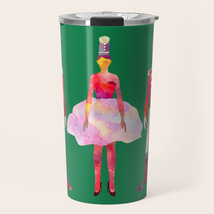 Nutcracker Ballet - Candy Cane Green Travel Mug Gallery Image 1