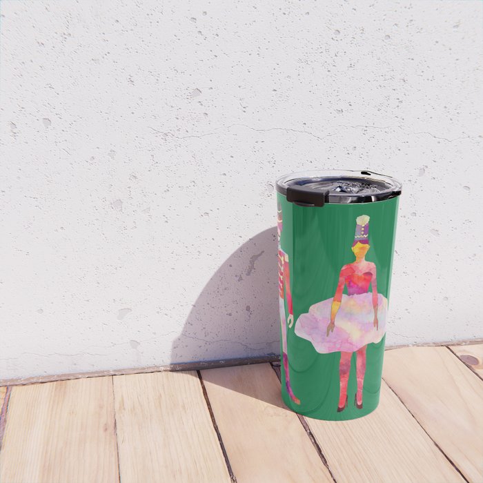 Nutcracker Ballet - Candy Cane Green Travel Mug Gallery Image 4