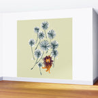Lion on dandelion Wall Mural Gallery Image 2