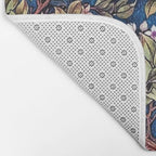 William Morris Tree of Life Blue Twilight floral textile 19th century pattern print for drapes, curtains, pillows, duvets, comforters, and home and wall decor Bath Mat Gallery Image 2