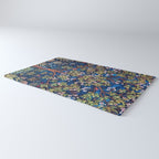 William Morris Tree of Life Blue Twilight floral textile 19th century pattern print for drapes, curtains, pillows, duvets, comforters, and home and wall decor Rug Gallery Image 3