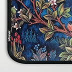 William Morris Tree of Life Blue Twilight floral textile 19th century pattern print for drapes, curtains, pillows, duvets, comforters, and home and wall decor Laptop Sleeve Gallery Image 3