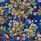 William Morris Tree of Life Blue Twilight floral textile 19th century pattern print for drapes, curtains, pillows, duvets, comforters, and home and wall decor Coffee Mug Gallery Image 2