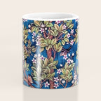William Morris Tree of Life Blue Twilight floral textile 19th century pattern print for drapes, curtains, pillows, duvets, comforters, and home and wall decor Coffee Mug Gallery Image 4