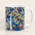 William Morris Tree of Life Blue Twilight floral textile 19th century pattern print for drapes, curtains, pillows, duvets, comforters, and home and wall decor Coffee Mug Gallery Image 1