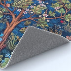 William Morris Tree of Life Blue Twilight floral textile 19th century pattern print for drapes, curtains, pillows, duvets, comforters, and home and wall decor Rug Gallery Image 4