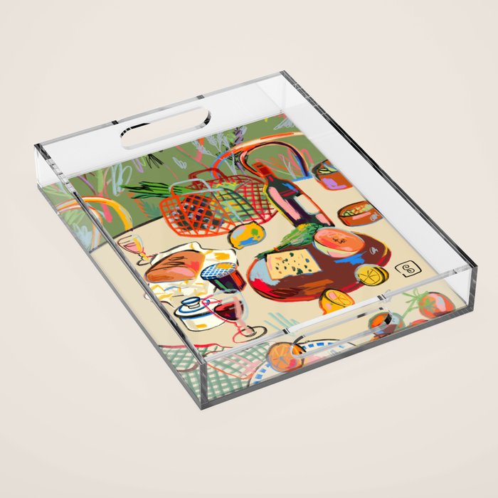 WINE BREAK Acrylic Tray Gallery Image 1