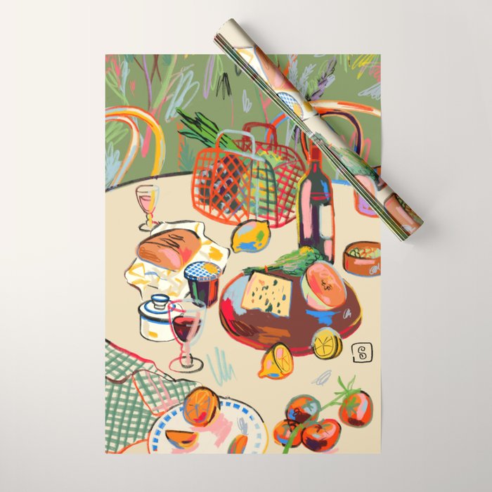 WINE BREAK Wrapping Paper Gallery Image 1